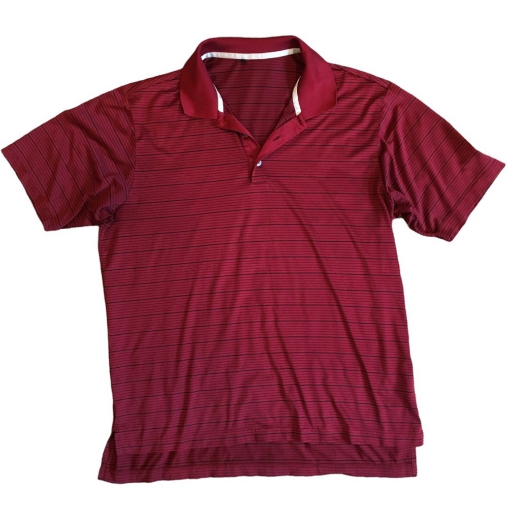 Adidas Men’s Golf Polo T Shirt Red and Black Size L